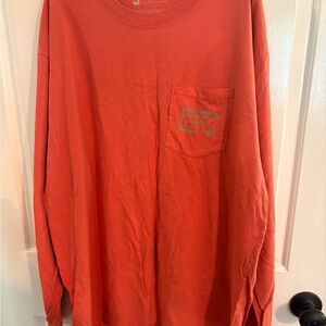 Men's Orange Long Sleeve Shirt